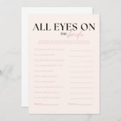 ノヴァブライダルシャワーオールアイズオンザブライドゲーム 招待状 (正面/裏面)