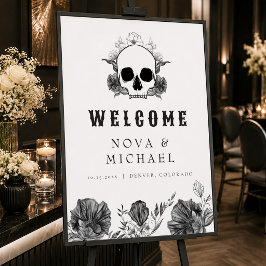 ノヴァ ゴシック フラワー スカル 結婚式 ウェルカム ポスター