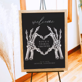 ノヴァ スケルトン ハート ハンズ ブライダル シャワー ウェルカム ポスター