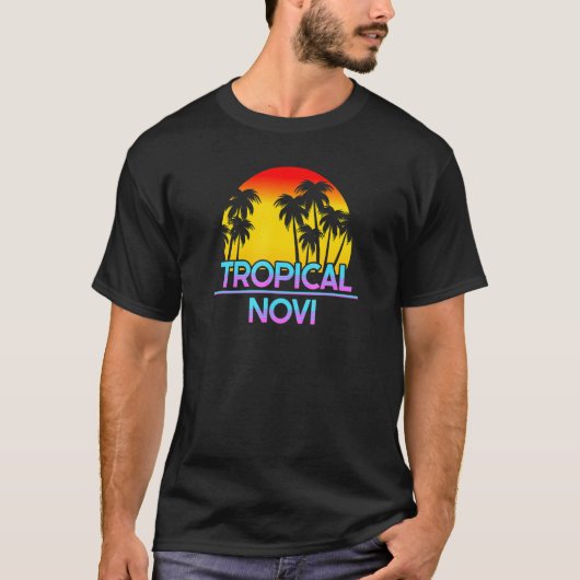 ノヴィ ミシガン 面白い皮肉な天気 Tシャツ (正面)