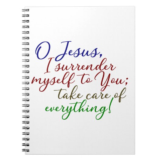 ノヴェナを降伏させる ノートブック (正面)