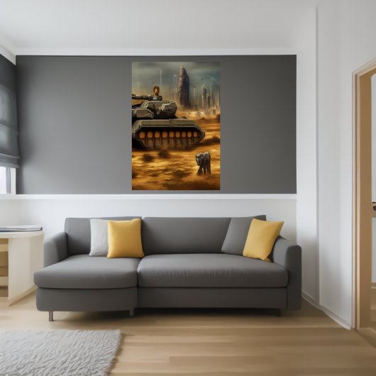 ノヴム砂漠の戦場 | AIアートポスター ポスター