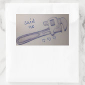 ノーと 長方形シール (バッグ)