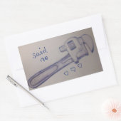 ノーと 長方形シール (封筒)