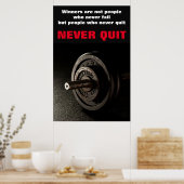 ノーやめ感動的フィットネス ポスター (キッチン)