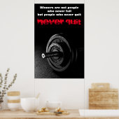 ノーやめ感動的フィットネス ポスター (キッチン)