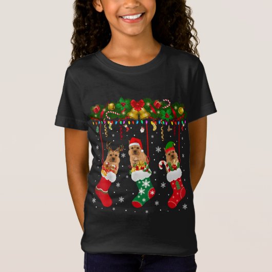 ノーウィッチテリアインソッククリスマストナリーサンタ小妖精や小人ド Tシャツ (正面)