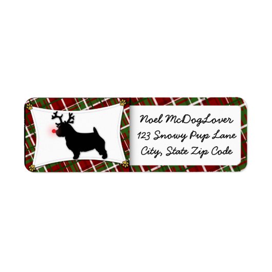 ノーウィッチテリアクリスマス ラベル (正面)