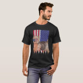 ノーウィッチテリアー愛国犬USAプライドアメリカF Tシャツ (正面フル)