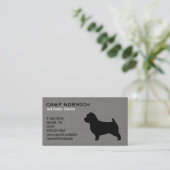 ノーウィッチテリア犬はシルエットの木をフェイク育成 名刺 (スタンド正面)