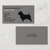 ノーウィッチテリア犬はシルエットの木をフェイク育成 名刺 (正面/裏面)