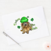 ノーウィッチテリアSt patricks 楕円形シール (封筒)