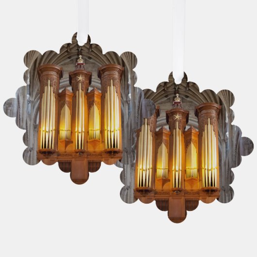 ノーウィッチ大聖堂パイプオルガン オーナメントカード (正面/裏面)