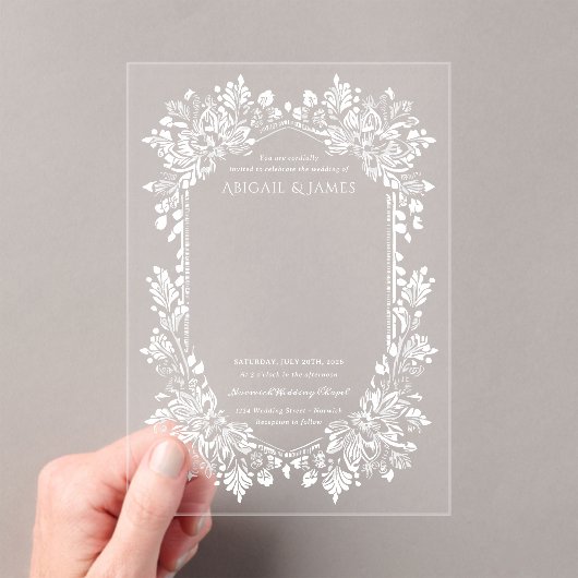 ノーウィッチ結婚式招待状 アクリル招待状 (インサイチュ (ポータブル))