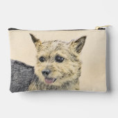 ノーウィッチ絵を描テリアの可愛いオリジナルペットドッグアート アクセサリーポーチ (裏面)