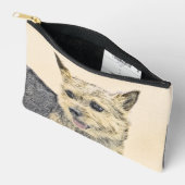 ノーウィッチ絵を描テリアの可愛いオリジナルペットドッグアート アクセサリーポーチ (見開き)