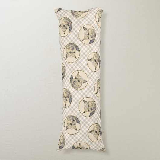 ノーウィッチ絵を描テリアの可愛いオリジナルペットドッグアート ボディピロー (正面縦)