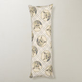 ノーウィッチ絵を描テリアの可愛いオリジナルペットドッグアート ボディピロー (裏面 (縦))