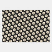 ノーウィッチ絵を描テリアの可愛いオリジナルペットドッグアート ラッピングペーパーシート (正面3)