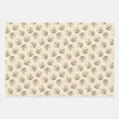 ノーウィッチ絵を描テリアの可愛いオリジナルペットドッグアート ラッピングペーパーシート (正面)