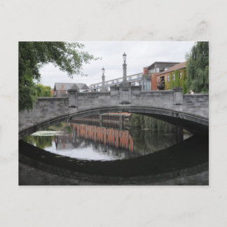 ノーウィッチ、ウェンサム川の反射 ポストカード