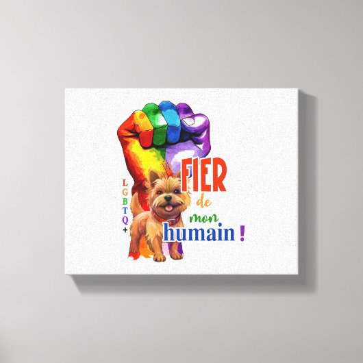 ノーウィッチ・テリア犬 キャンバスプリント (正面)