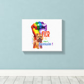 ノーウィッチ・テリア犬 キャンバスプリント (インサイチュ (ウッドフロア))