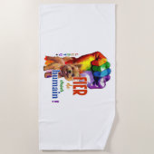 ノーウィッチ・テリア犬 ビーチタオル (正面)