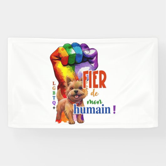 ノーウィッチ・テリア犬 横断幕 (横)