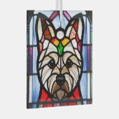 ノーウィッチ・テリア「ステンドグラス」 ガラスオーナメント (正面右)