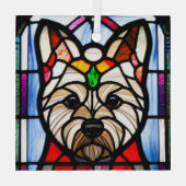 ノーウィッチ・テリア「ステンドグラス」 ガラスオーナメント (裏面)