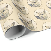 ノーウィッチ·テリ絵画アーズ-かわいいオリジナル·ドッグアート ラッピングペーパー (ロールコーナー)