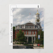 ノーウィッチ、CT。市役所 ポストカード (正面/裏面)