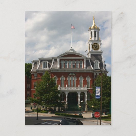 ノーウィッチ、CT。市役所 ポストカード (正面)