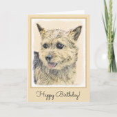 ノーウィッ絵画ドテリアの – かわいいオリジナルドッグアート カード (正面)