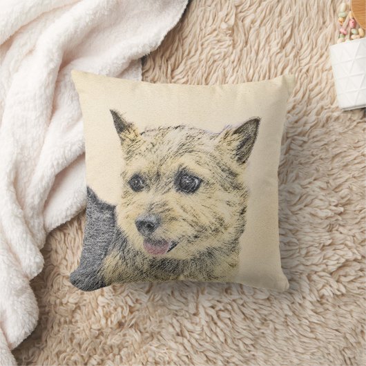 ノーウィッ絵画ドテリアの – かわいいオリジナルドッグアート クッション (ブランケット)