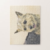 ノーウィッ絵画ドテリアの – かわいいオリジナルドッグアート ジグソーパズル (縦)