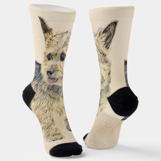 ノーウィッ絵画ドテリアの – かわいいオリジナルドッグアート ソックス (傾斜あり)