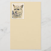 ノーウィッ絵画ドテリアの – かわいいオリジナルドッグアート 便箋 (正面)