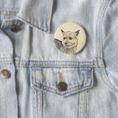 ノーウィッ絵画ドテリアの – かわいいオリジナルドッグアート 缶バッジ (インサイチュ)