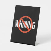 ノーウィニングホワイト文字ブラック 台座サイン (正面)