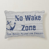 ノーウェイクゾーンネイビーいかりロープ航海の アクセントクッション (正面)