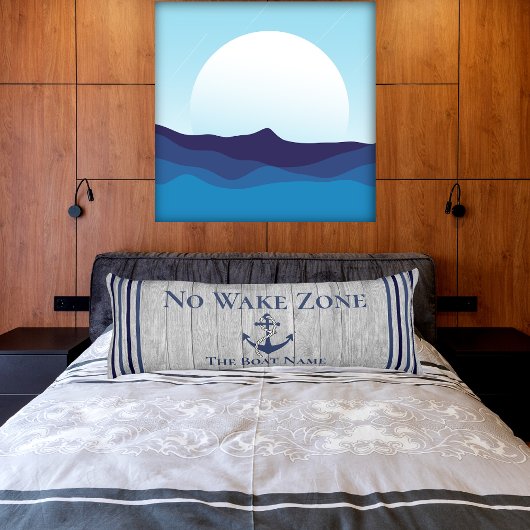 ノーウェイクゾーンネイビーいかりロープ航海の ボディピロー
