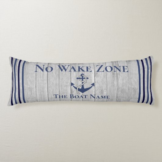 ノーウェイクゾーンネイビーいかりロープ航海の ボディピロー (正面)