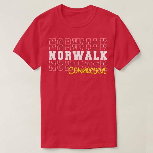 ノーウォークシティコネチカットNorwalk CT Tシャツ (デザイン正面)