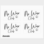 ノーウォークラブ平和 長方形シール (シート)