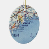 ノーウォークCTヴィンテージマップ セラミックオーナメント (右)