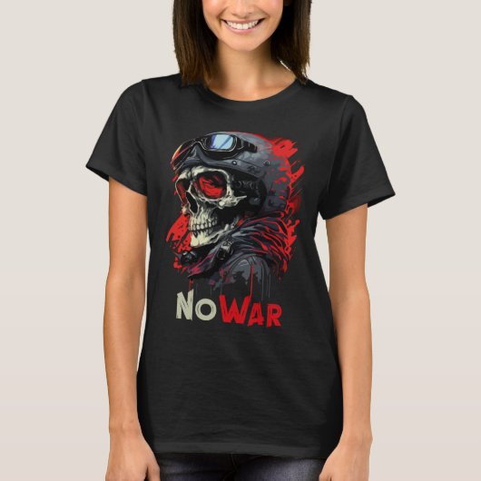 ノーウォースケルトン軍隊1 Tシャツ (正面)
