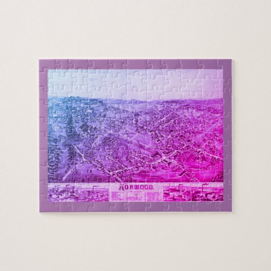 ノーウッド、MAヴィンテージマップ1882 ジグソーパズル (横)