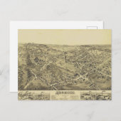 ノーウッド、MAヴィンテージマップ1882 ポストカード (正面/裏面)